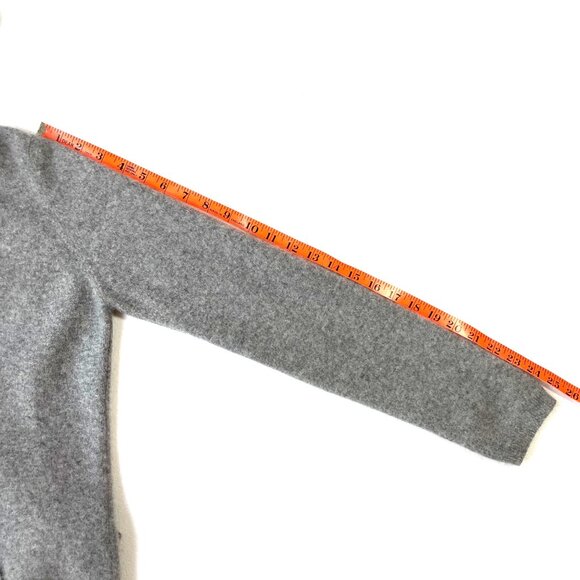Celeste Gray Cozy Cashmere Hoodie Sweater Long Sleeves V Neck Pocket Size L - Picture 12 of 15